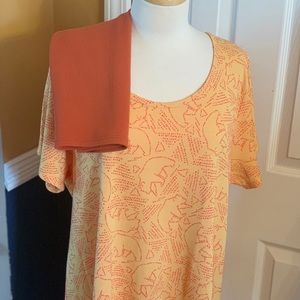 Lularoe Burnt Orange Cassie (3x)
